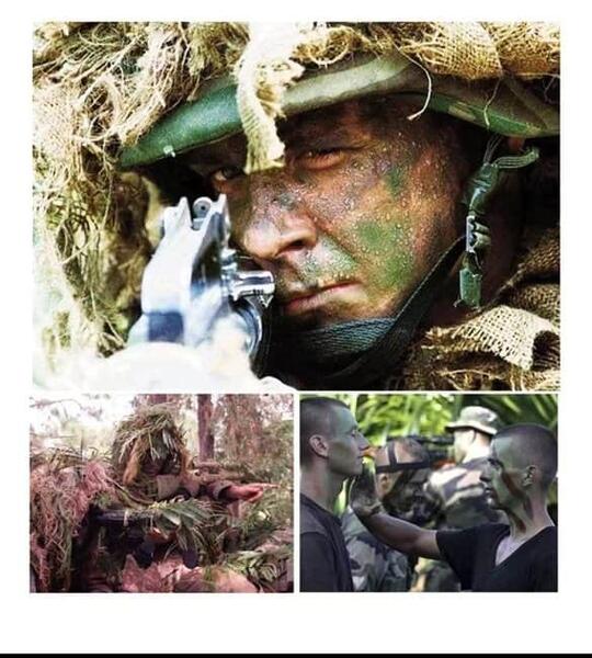 צבעי הסוואה לפנים