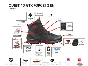 נעלי סלומון XA FORCES MID GTX (שחור)