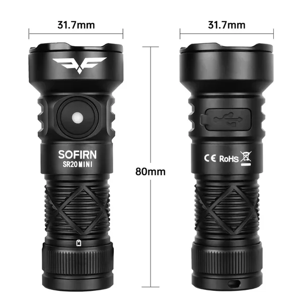 פנס צד לקסדה טקטית + אור אדום FR8